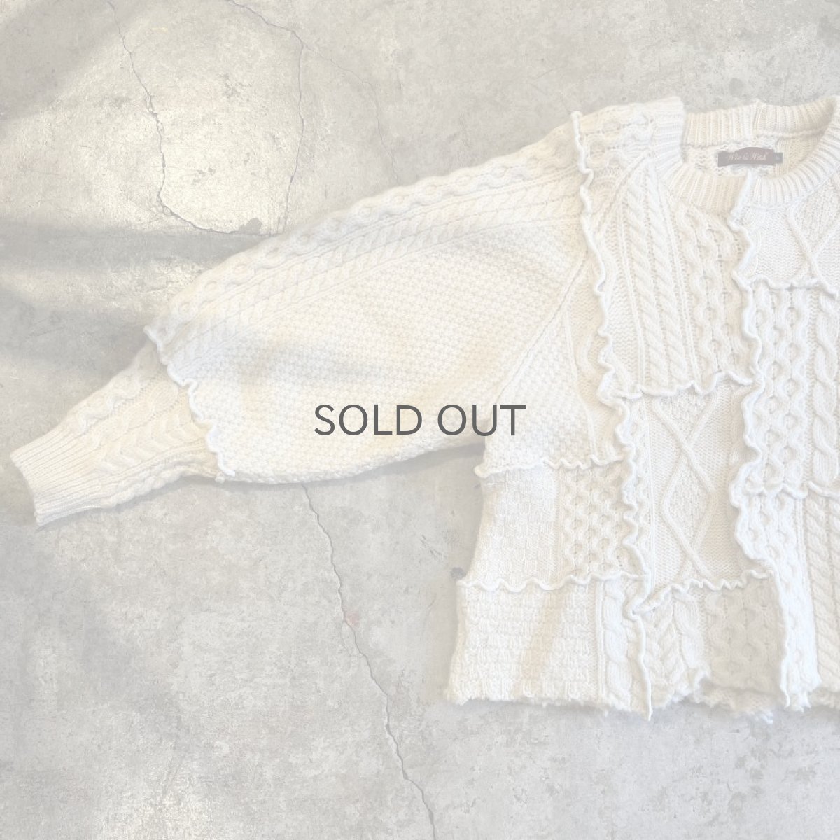 画像9: 【Wiz&Witch】"UNITED" PATCHWORK ALAN KNIT / OS (9)