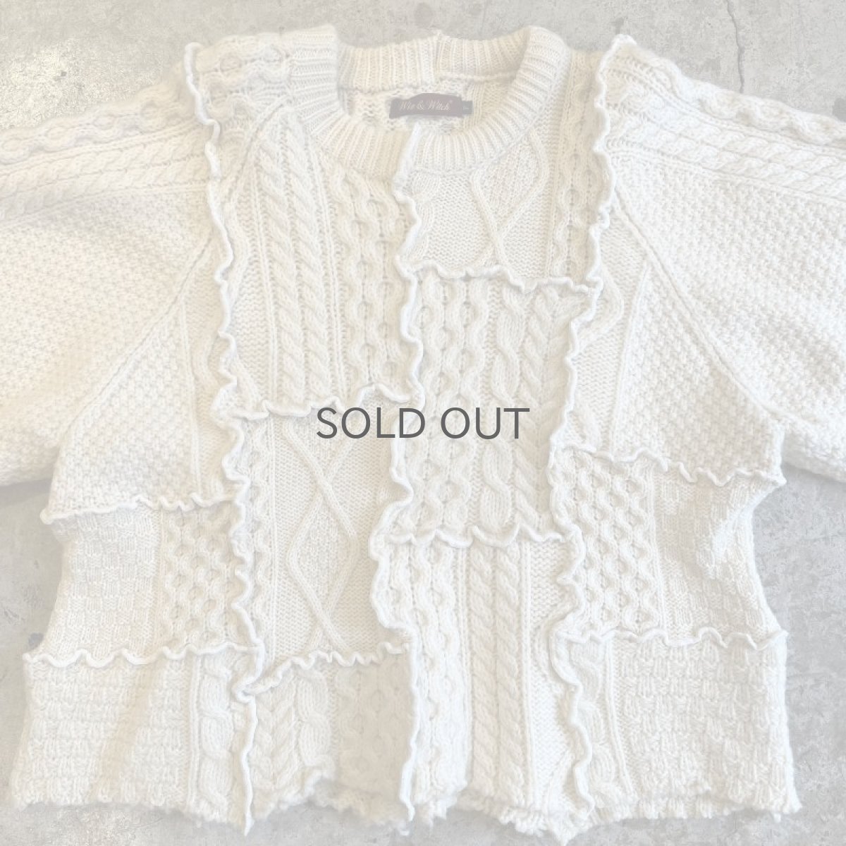 画像8: 【Wiz&Witch】"UNITED" PATCHWORK ALAN KNIT / OS (8)