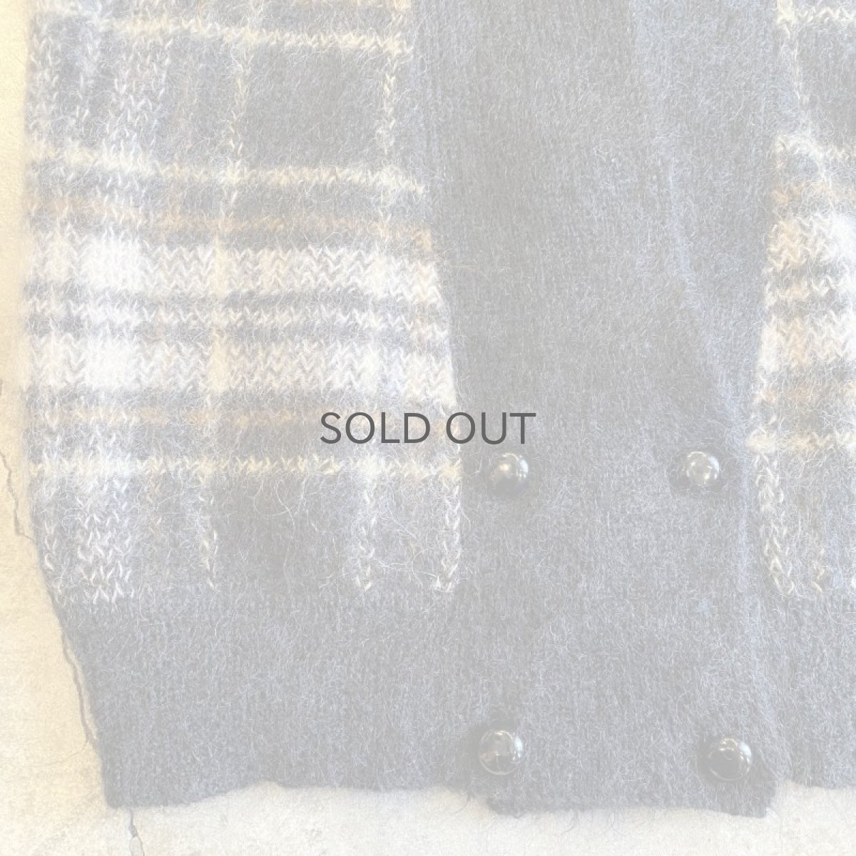 画像7: CHECK PATTERN KNIT DOUBLE DESIGN VEST / Ladies L (7)