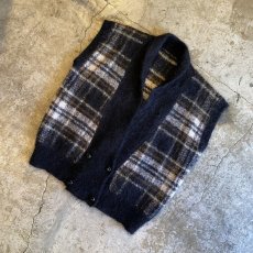 画像4: CHECK PATTERN KNIT DOUBLE DESIGN VEST / Ladies L (4)