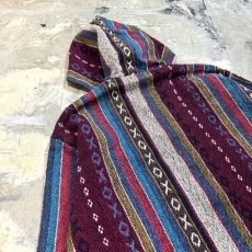 画像9: MULTI COLOR NATIVE PATTERN MEXICAN PARKA / Mens L (9)