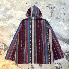 画像2: MULTI COLOR NATIVE PATTERN MEXICAN PARKA / Mens L (2)