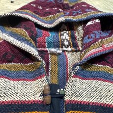 画像10: MULTI COLOR NATIVE PATTERN MEXICAN PARKA / Mens L (10)