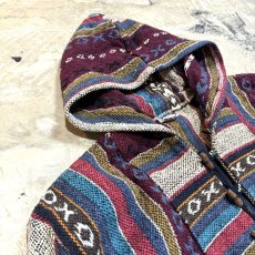 画像3: MULTI COLOR NATIVE PATTERN MEXICAN PARKA / Mens L (3)