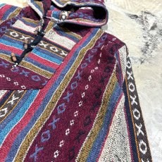 画像4: MULTI COLOR NATIVE PATTERN MEXICAN PARKA / Mens L (4)