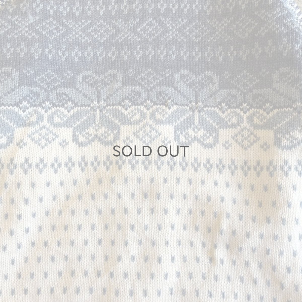 画像10: ALL OVER NORDIC PATTERN HOOK UP DESIGN KNIT CARDIGAN / Ladies M(S) (10)