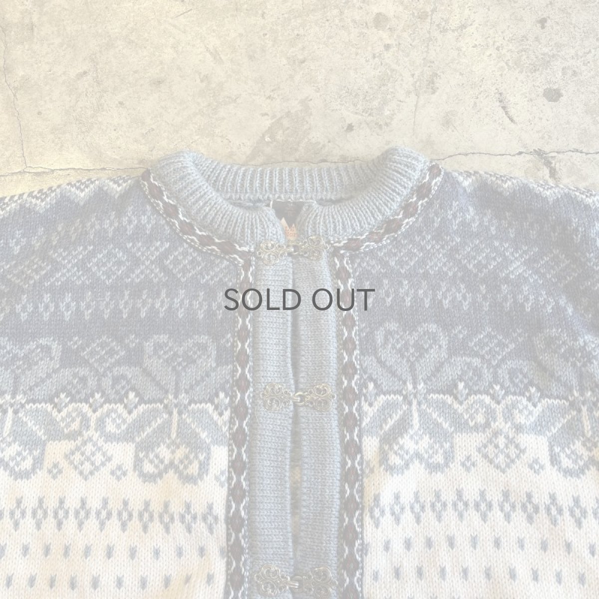 画像7: ALL OVER NORDIC PATTERN HOOK UP DESIGN KNIT CARDIGAN / Ladies M(S) (7)