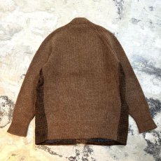 画像2: OLD SWITCHED CHECK PATTERN KNIT CARDIGAN / Mens M (2)