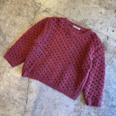 画像4: PUNCHING DESIGN COLOR KNIT SWEATER / Ladies M (4)