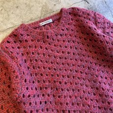 画像3: PUNCHING DESIGN COLOR KNIT SWEATER / Ladies M (3)