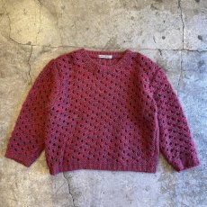 画像1: PUNCHING DESIGN COLOR KNIT SWEATER / Ladies M (1)