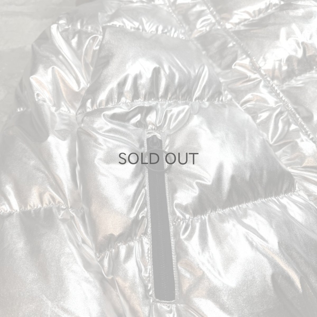 画像5: METALLIC SILVER COLOR HOODIE DOWN JACKET / Mens XXS(M) (5)