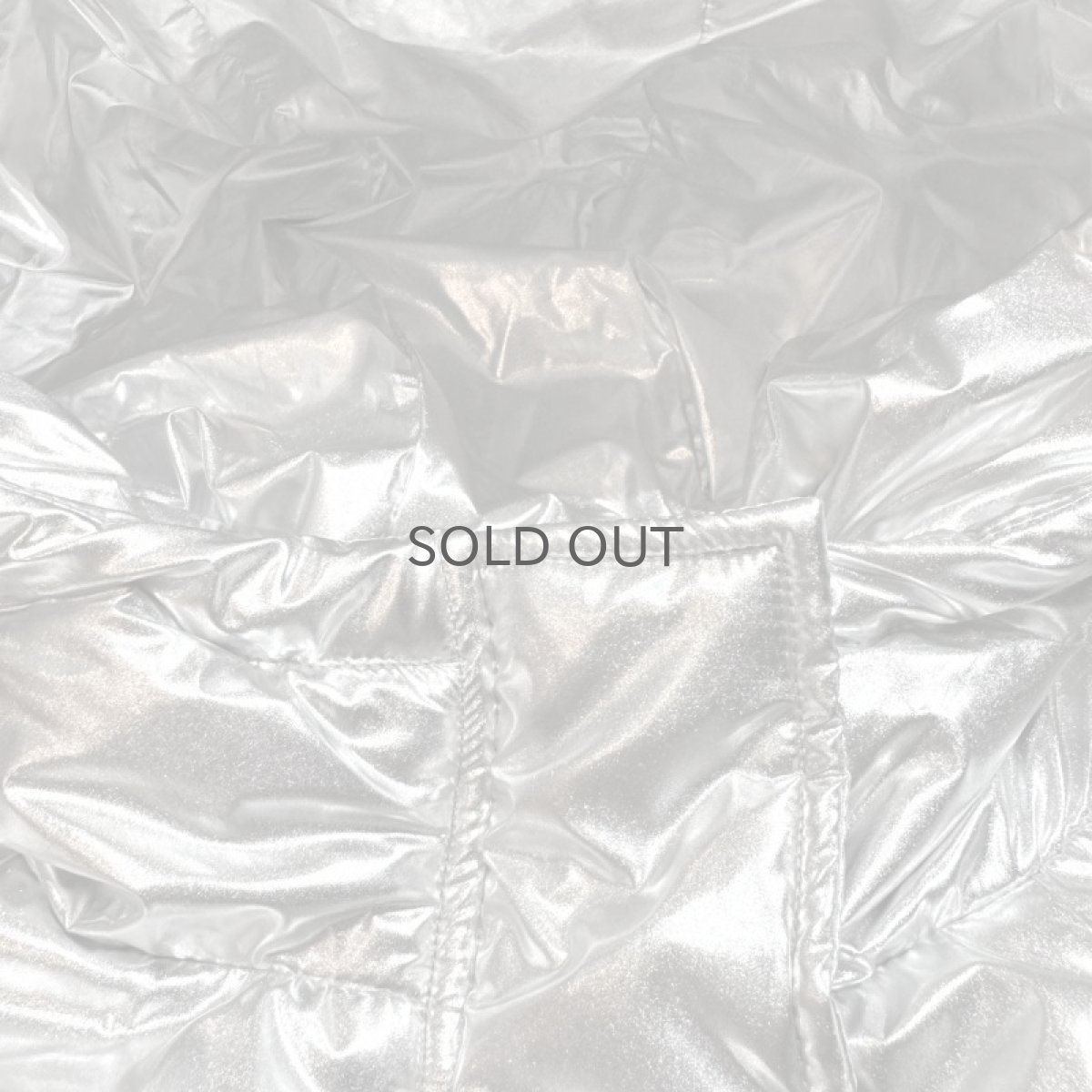 画像10: METALLIC SILVER COLOR HOODIE DOWN JACKET / Mens XXS(M) (10)