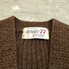 画像10: OLD SWITCHED CHECK PATTERN KNIT CARDIGAN / Mens M (10)