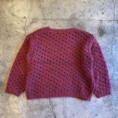 画像2: PUNCHING DESIGN COLOR KNIT SWEATER / Ladies M (2)