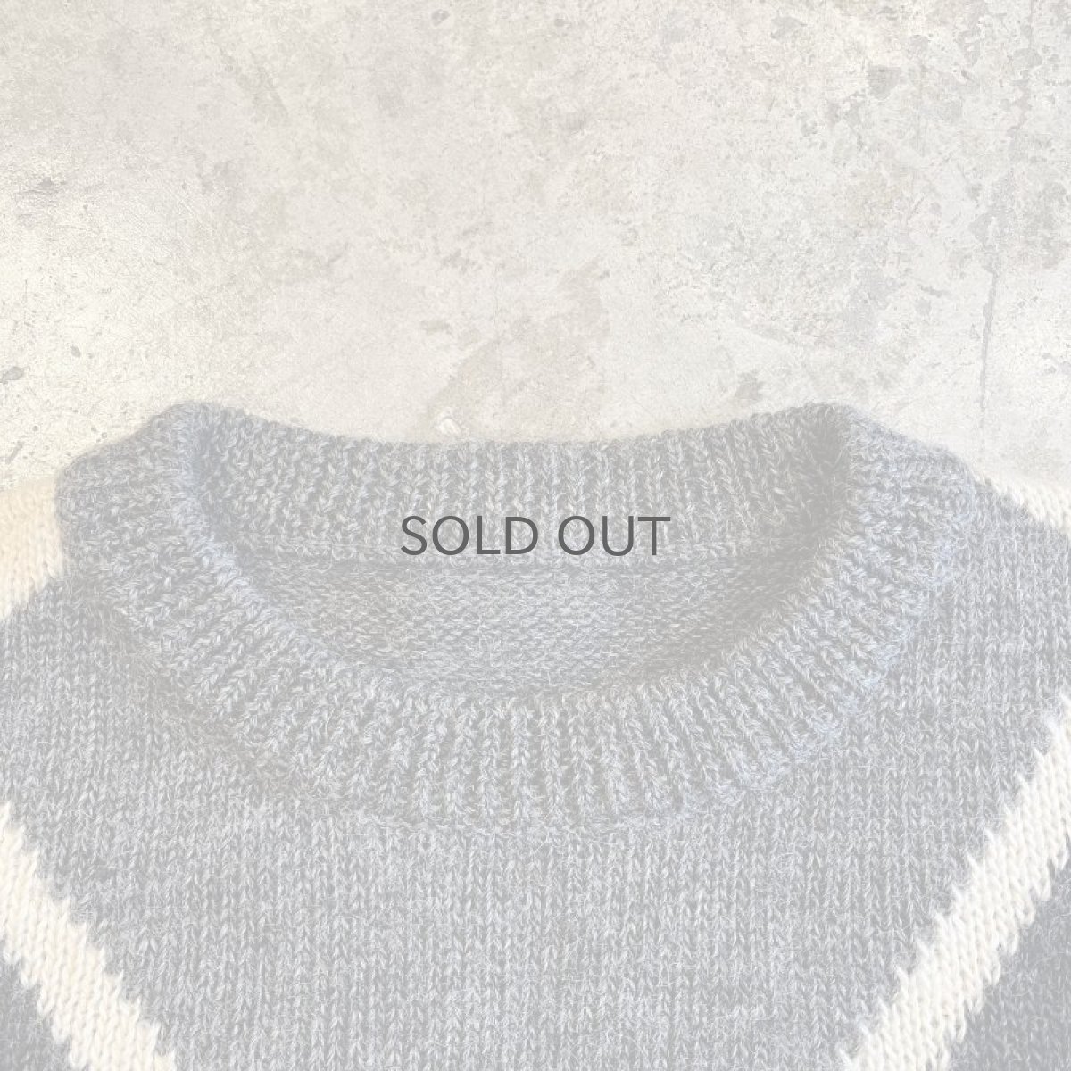 画像11: GREY COLOR ART LINE DESIGN KNIT SWEATER / Ladies L  (11)