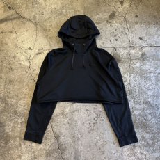 画像1: 【NIKE】BLACK COLOR SHORT DESIGN HOODIE / Ladies M(XL) (1)