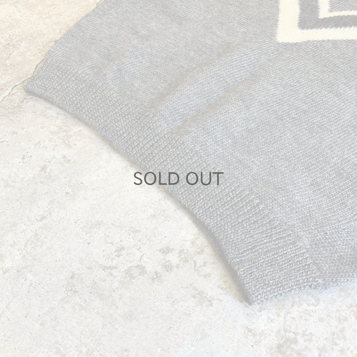 画像4: GREY COLOR ART LINE DESIGN KNIT SWEATER / Ladies L  (4)