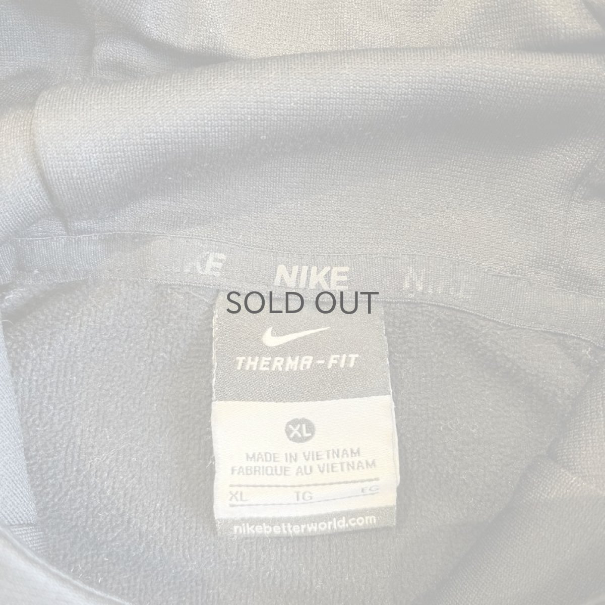 画像10: 【NIKE】BLACK COLOR SHORT DESIGN HOODIE / Ladies M(XL) (10)