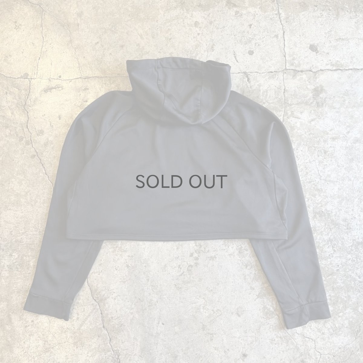 画像2: 【NIKE】BLACK COLOR SHORT DESIGN HOODIE / Ladies M(XL) (2)