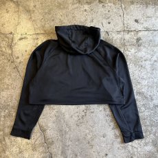 画像2: 【NIKE】BLACK COLOR SHORT DESIGN HOODIE / Ladies M(XL) (2)