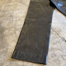 画像5: LEATHER BLACK COLOR SIDE ELASTIC WAIST DESIGN TAPERED PANTS / W22~W26 (5)