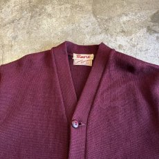 画像7: OLD POINT LINE DESIGN LETTERED WOOL CARDIGAN / Ladies M (7)