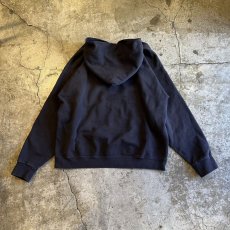 画像2: 【NIKE】BLACK COLOR FRONT PRINTED DESIGN SWEAT HOODIE / Ladies L(M) / MADE IN USA (2)