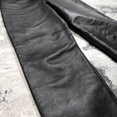 画像5: REAL LEATHER STRAIGHT SILHOUETTE PANTS / W30 (5)