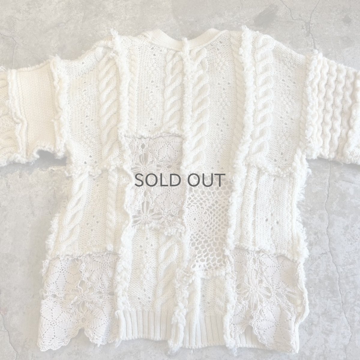 画像10: 【Wiz&Witch】"UNITED" PATCHWORK LACE  ALAN KNIT CARDIGAN / OS  (10)