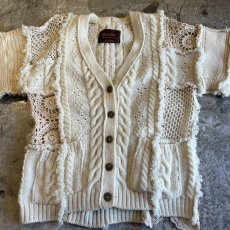 画像9: 【Wiz&Witch】"UNITED" PATCHWORK LACE  ALAN KNIT CARDIGAN / OS  (9)