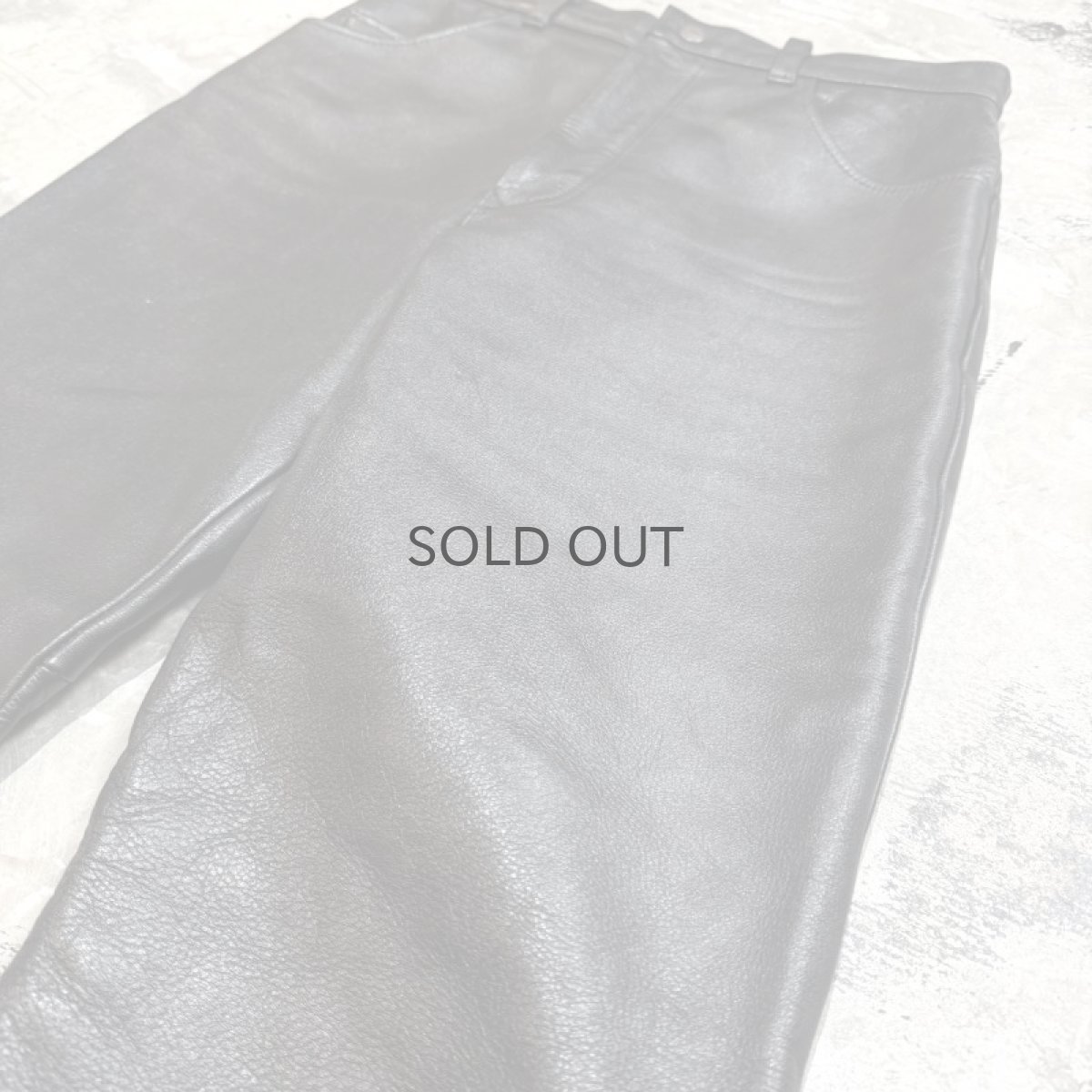 画像4: REAL LEATHER STRAIGHT SILHOUETTE PANTS / W30 (4)