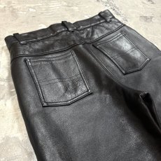 画像9: REAL LEATHER STRAIGHT SILHOUETTE PANTS / W30 (9)