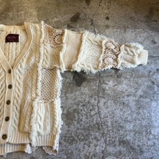 画像8: 【Wiz&Witch】"UNITED" PATCHWORK LACE  ALAN KNIT CARDIGAN / OS  (8)