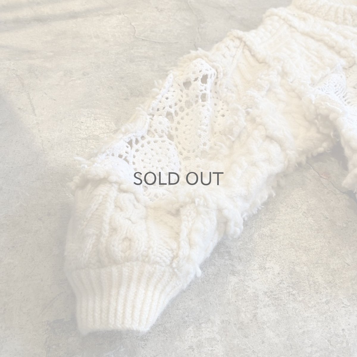 画像5: 【Wiz&Witch】"UNITED" PATCHWORK LACE  ALAN KNIT CARDIGAN / OS  (5)