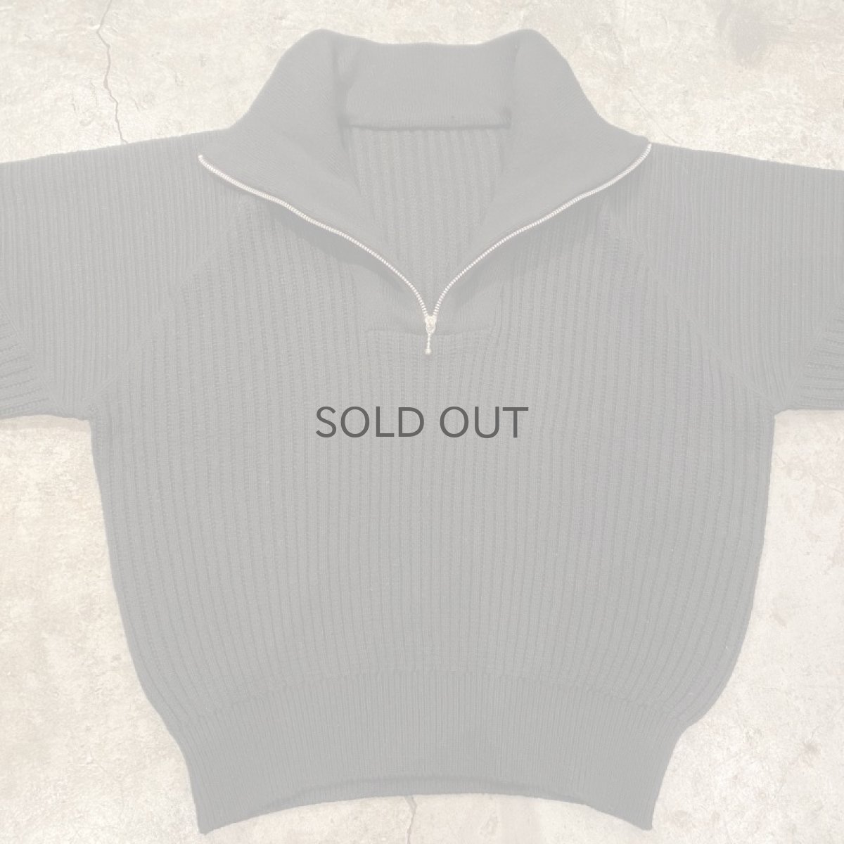 画像7: HALF ZIP DESIGN RIB DESIGN KNIT SWEATER / Ladies M (7)