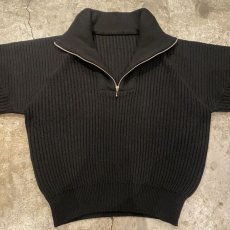 画像7: HALF ZIP DESIGN RIB DESIGN KNIT SWEATER / Ladies M (7)