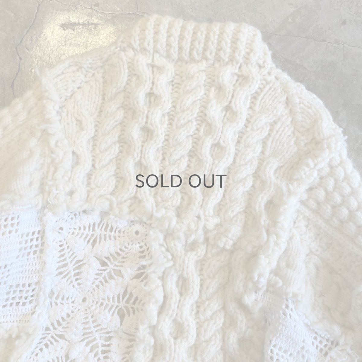 画像11: 【Wiz&Witch】"UNITED" PATCHWORK LACE  ALAN KNIT CARDIGAN / OS  (11)