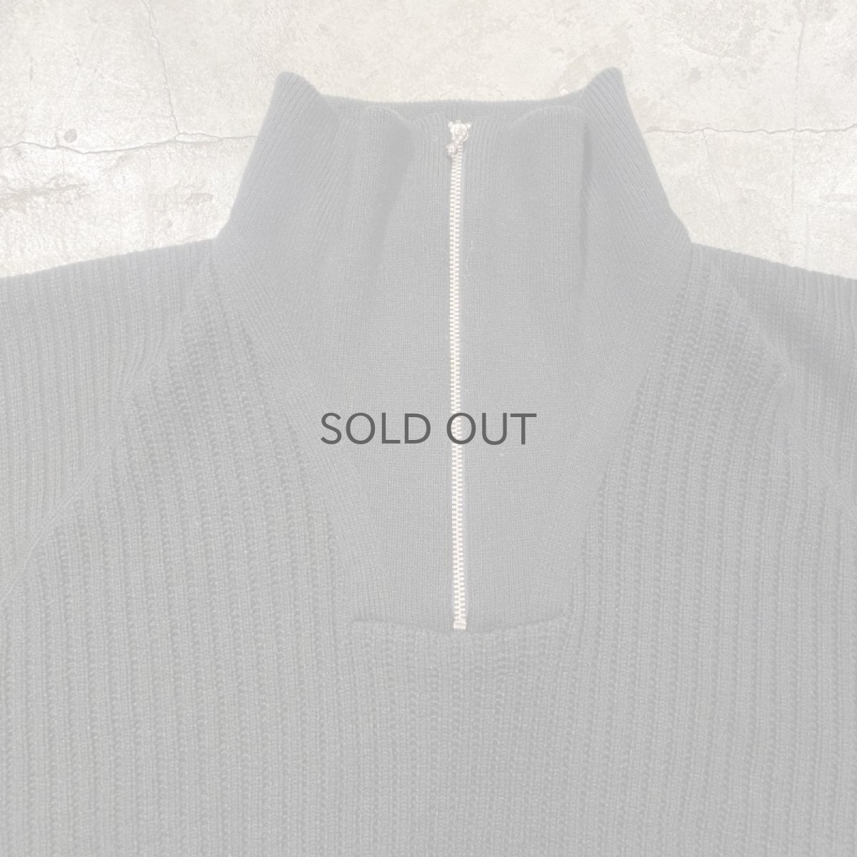 画像5: HALF ZIP DESIGN RIB DESIGN KNIT SWEATER / Ladies M (5)