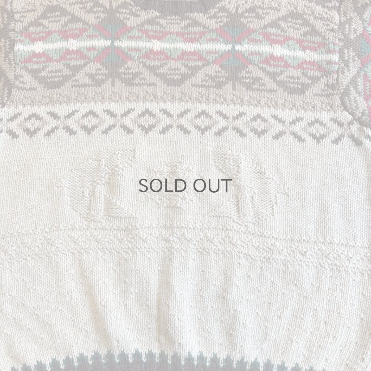 画像8: 【RALPH LAUREN】ALL OVER NATIVE PATTERN COTTON KNIT SWEATER / Ladies M(160) (8)