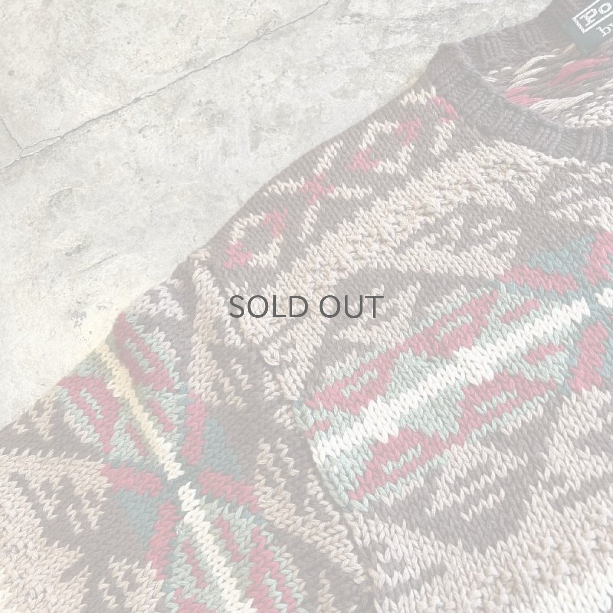 画像10: 【RALPH LAUREN】ALL OVER NATIVE PATTERN COTTON KNIT SWEATER / Ladies M(160) (10)