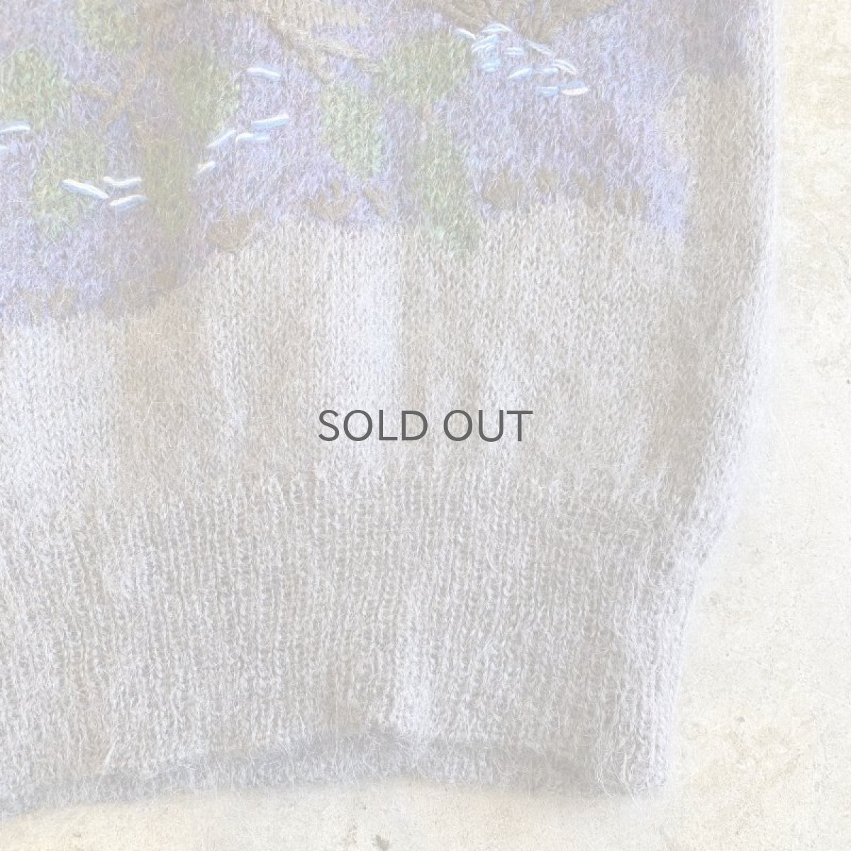 画像8: BIRD ART EMBROIDERY DESIGN MOHAIR KNIT / Ladies M (8)