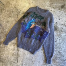 画像4: BIRD ART EMBROIDERY DESIGN MOHAIR KNIT / Ladies M (4)