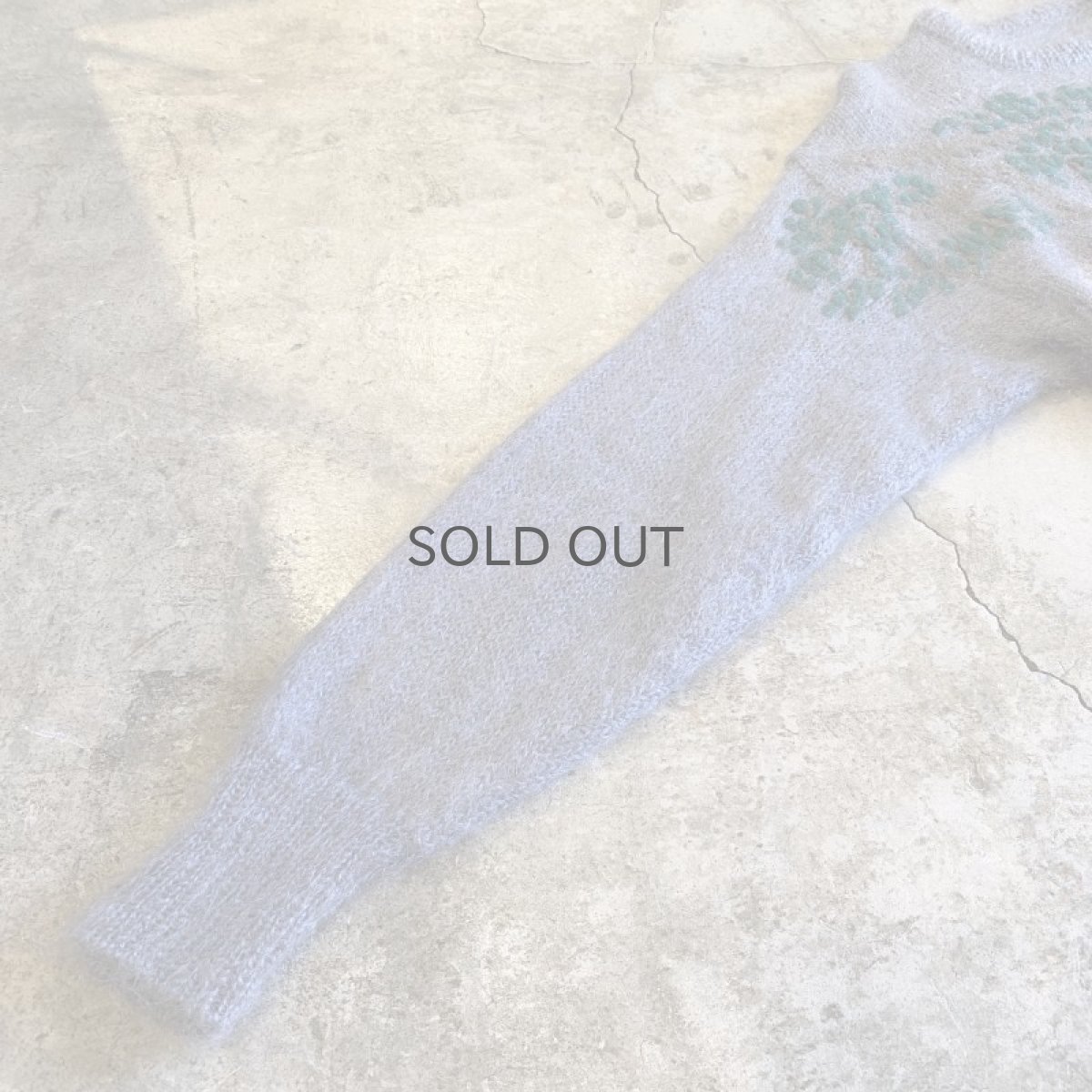 画像6: BIRD ART EMBROIDERY DESIGN MOHAIR KNIT / Ladies M (6)