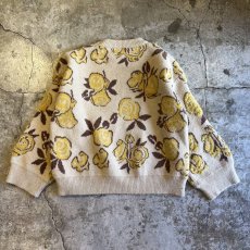 画像2: ALL OVER FLORAL PATTERN COLOR DESIGN KNIT SWEATER / Ladies M (2)