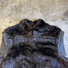 画像6: REAL FUR × LEATHER ZIP UP DESIGN VEST / Ladies M (6)