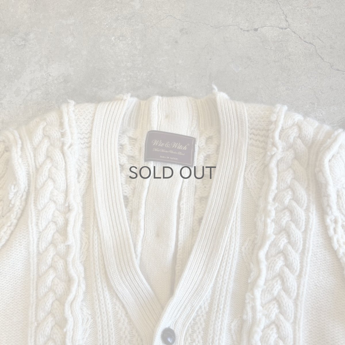 画像7: 【Wiz&Witch】"UNITED" PATCHWORK ALAN KNIT CARDIGAN / OS  (7)