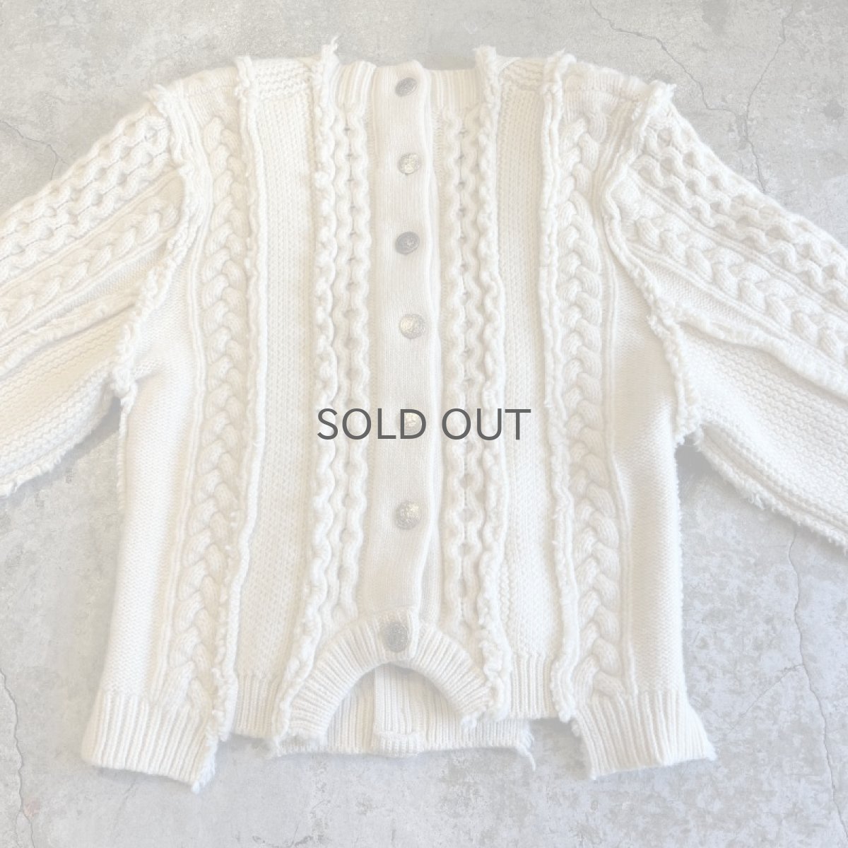 画像9: 【Wiz&Witch】"UNITED" PATCHWORK ALAN KNIT CARDIGAN / OS  (9)