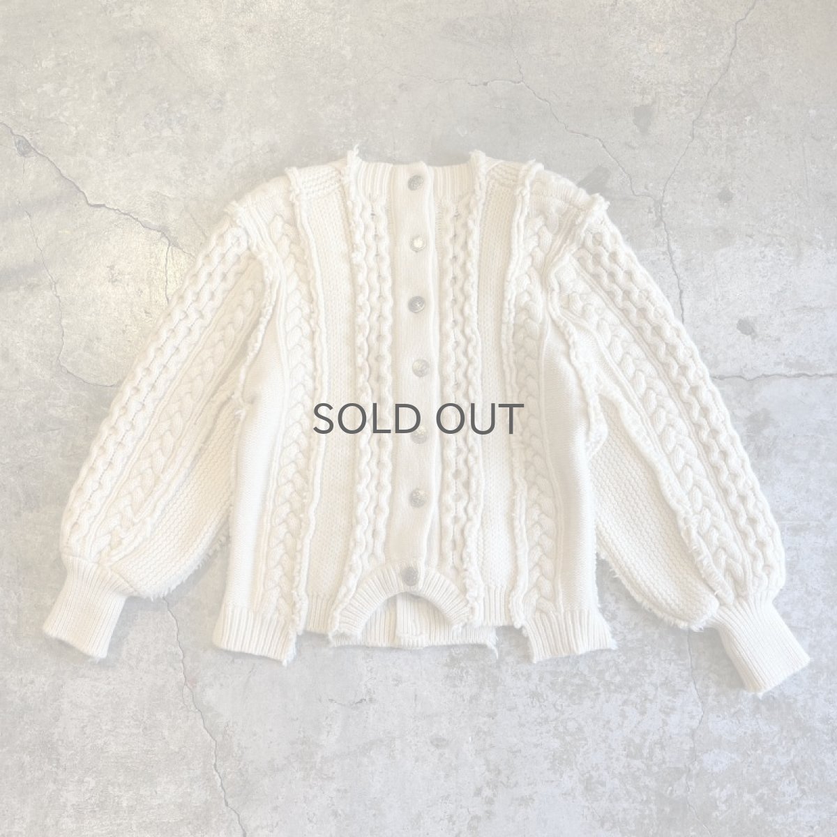 画像2: 【Wiz&Witch】"UNITED" PATCHWORK ALAN KNIT CARDIGAN / OS  (2)