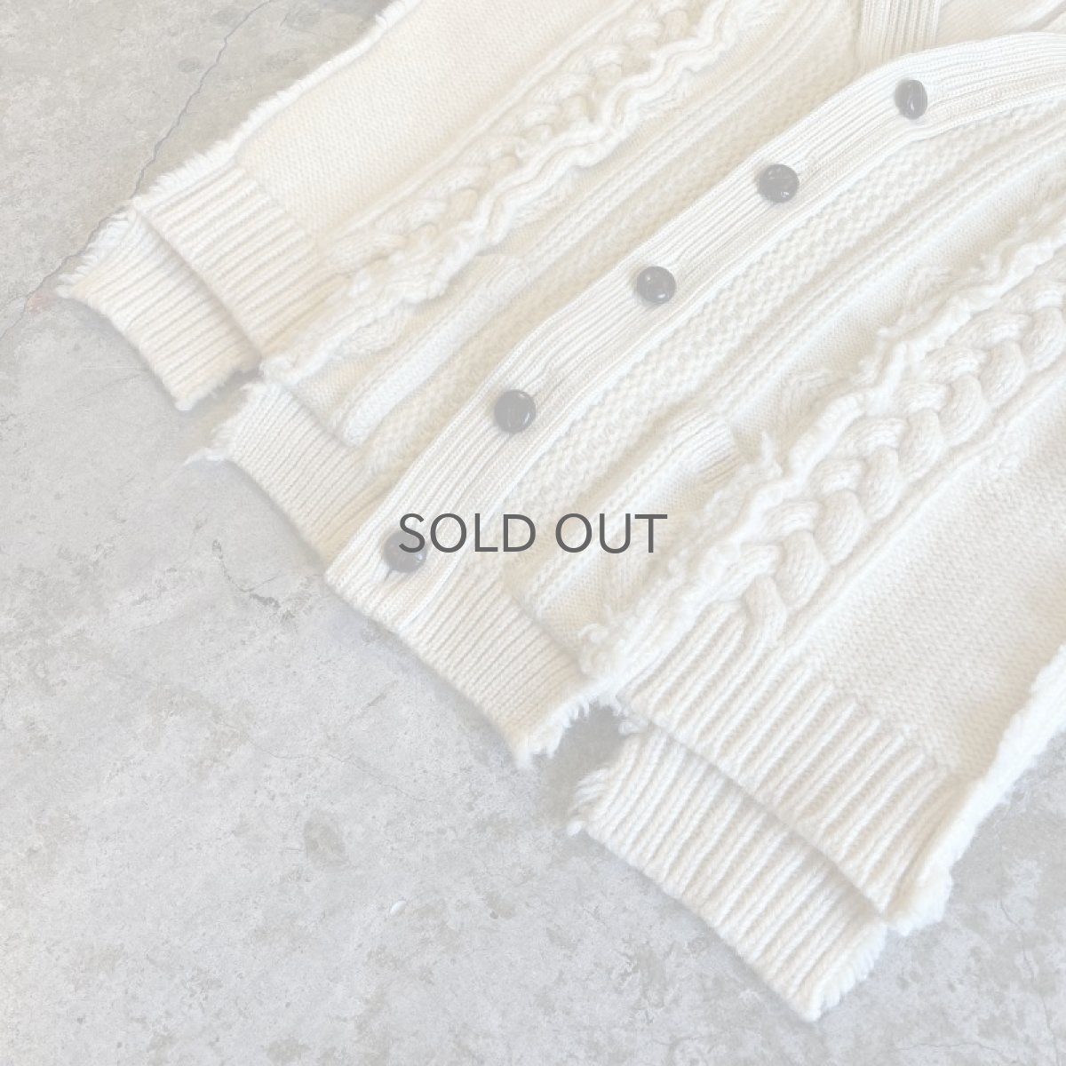 画像4: 【Wiz&Witch】"UNITED" PATCHWORK ALAN KNIT CARDIGAN / OS  (4)